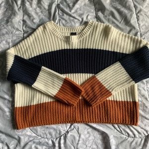 Crop top woven sweater